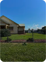 Fence advertising space in a suburban Australian street