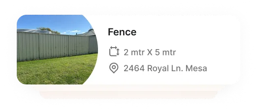 Local business advertisement displayed on a homeowner's fence